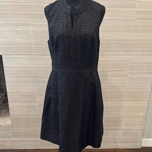 Lilly Pulitzer Black Embroidered Sleeveless Dress